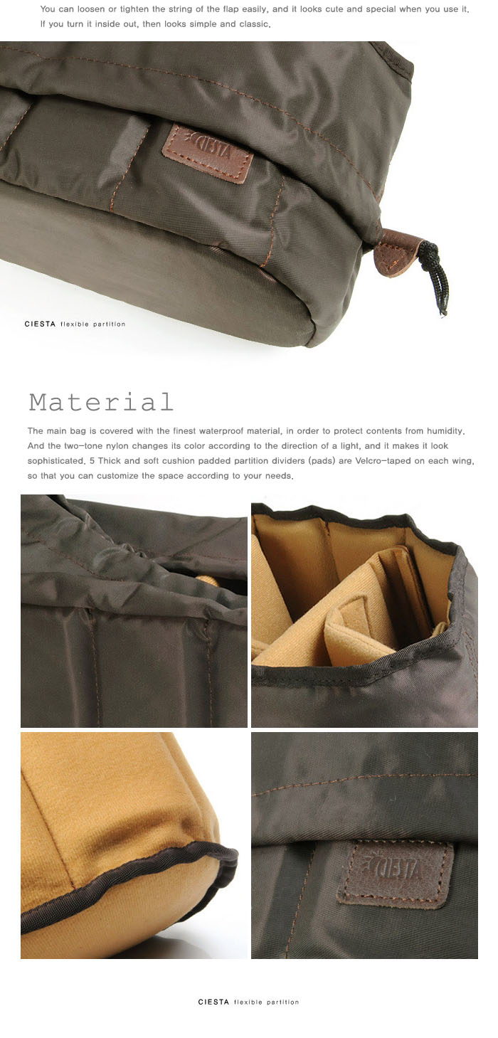 Ciesta Flexible(M) Camera insert Partition Padded Bag Case for DSLR SLR